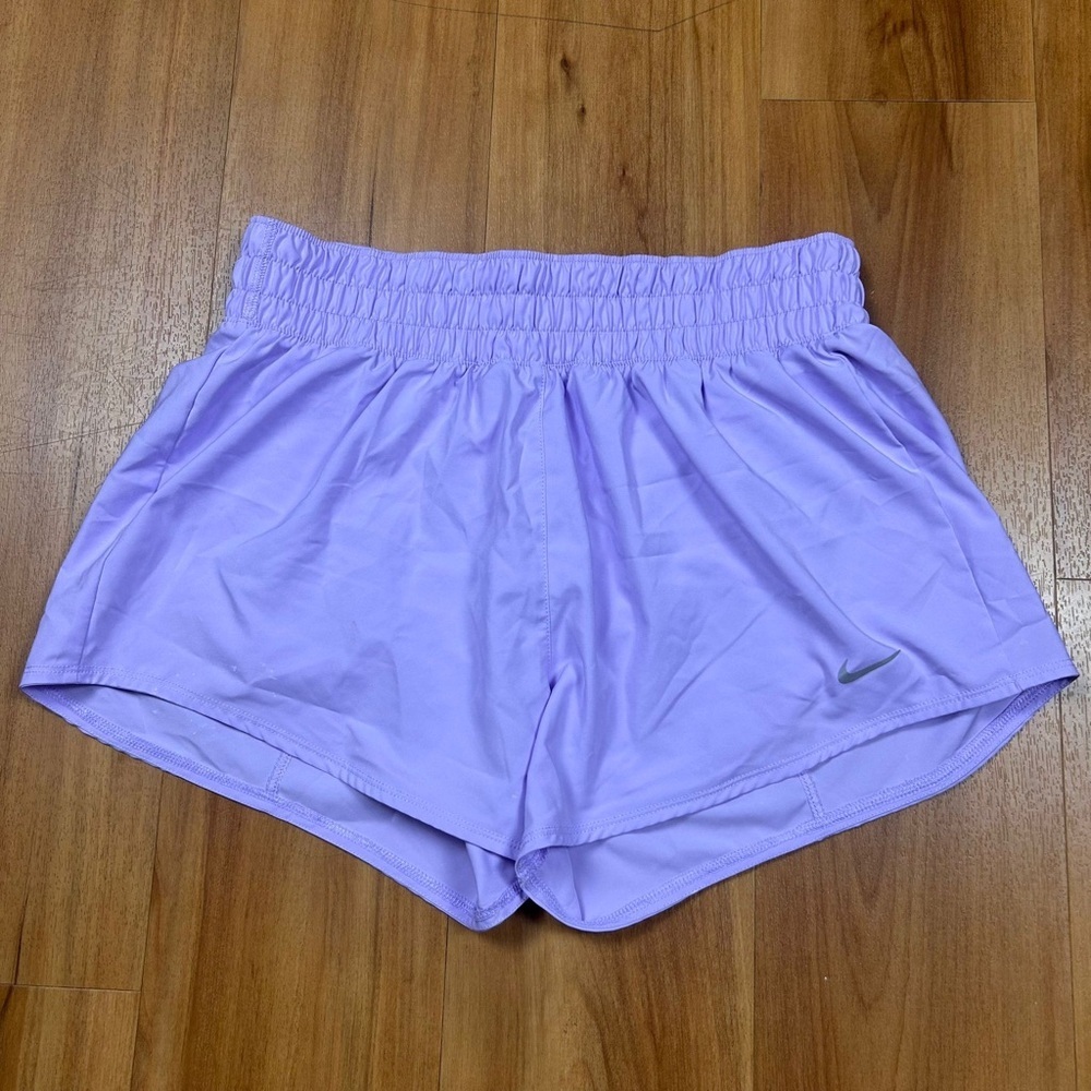 Nike Dri-FIT Purple Running Athletic Shorts Women Small Elastic Waist